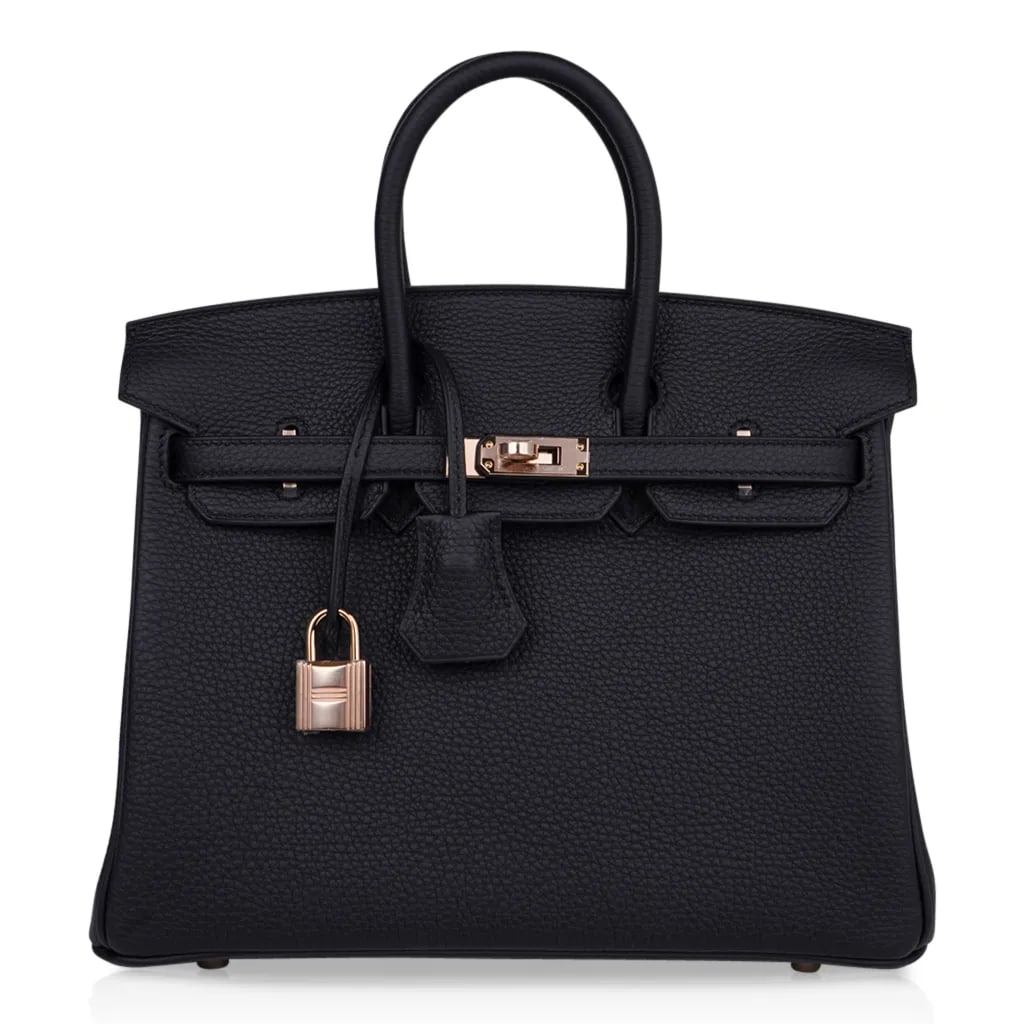 Hermes Black Togo Leather Birkin 25 W/RGHW (1 of 8)