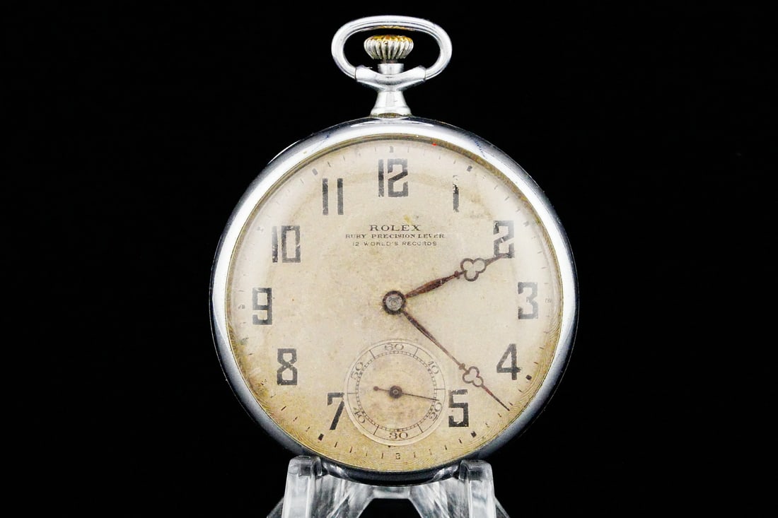 Early Rolex "12 World Records" Platinette Pocket Watch (1 of 5)