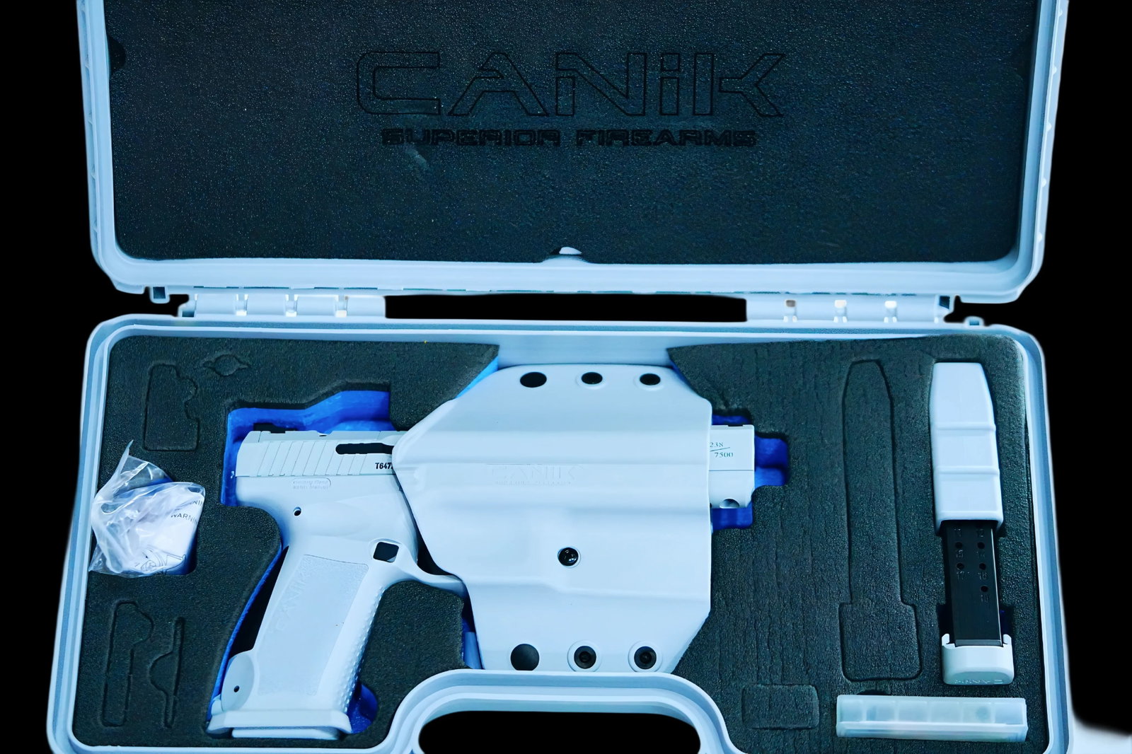 Canik TP9 SFx Signature Series "Whiteout" BNIB: Rare and highly desirable Canik TP9 SFX 9mm Whiteout Signature Series numbered 3238/7500. This is one of the most sought-after and visually striking models in Canik's lineup. This limited edition "Whi