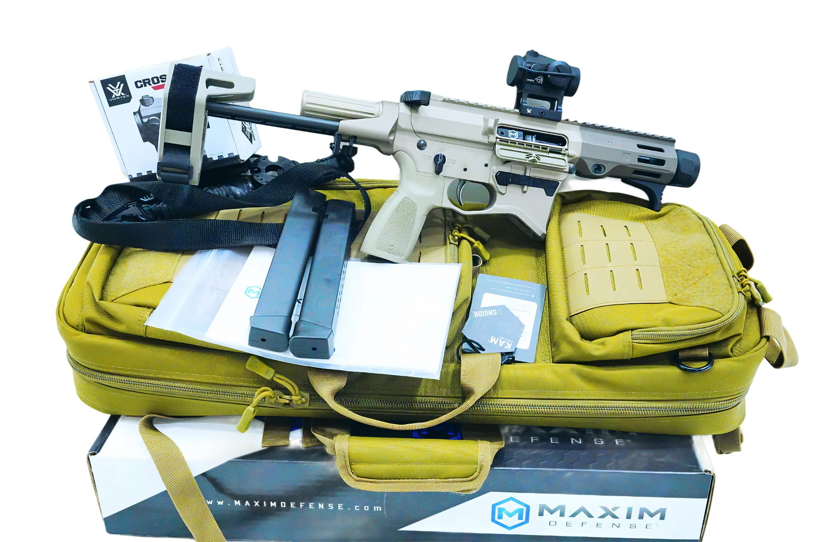 Maxim Defense MD9 (Multi-Caliber) New/Unfired: The Maxim Defense MD9 Multi-Caliber AR9-style rifle is a compact, high-performance firearm engineered for reliability, precision, and modern tactical use. This example is brand new and never fired, re