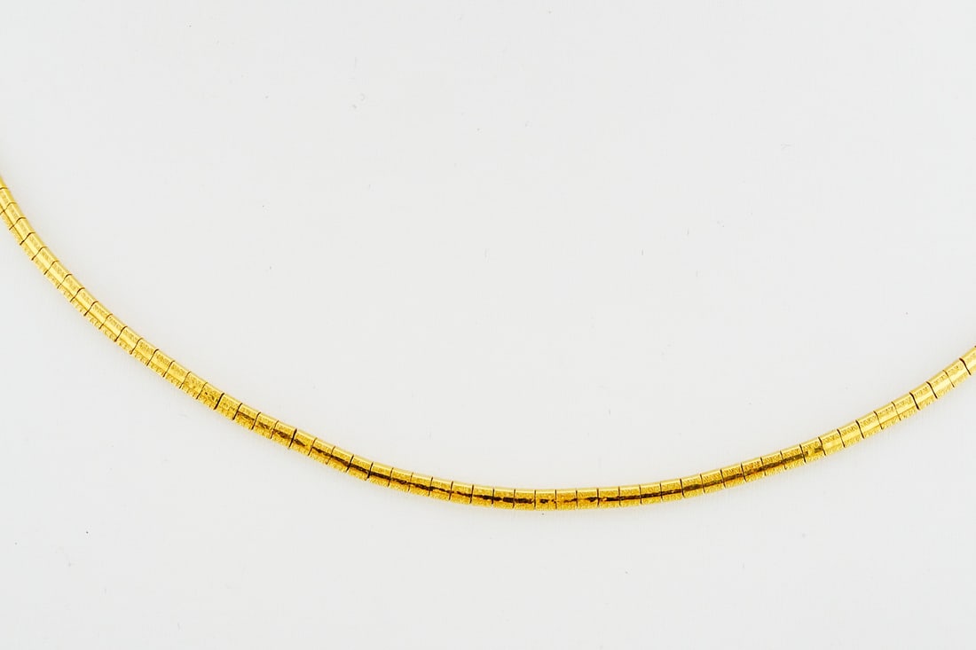 Solid 18K Yellow Gold 16.5" Necklace - 2