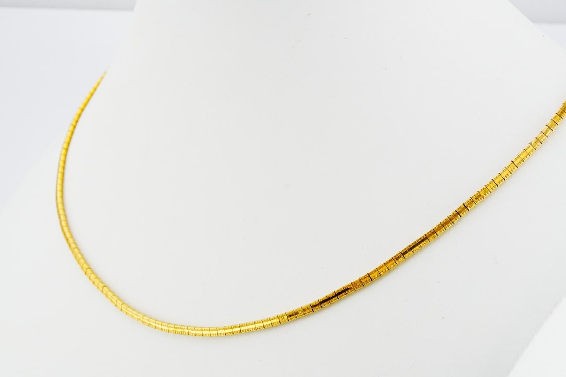 Solid 18K Yellow Gold 16.5" Necklace - 3