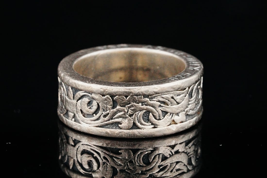 King Baby Solid Sterling Silver 10mm Wide Band: King Baby Solid Sterling Silver 10mm Wide Filigree Band - This King Baby solid sterling silver filigree band embodies the brand's signature rock-and-roll edge, combining bold craftsmanship with intric
