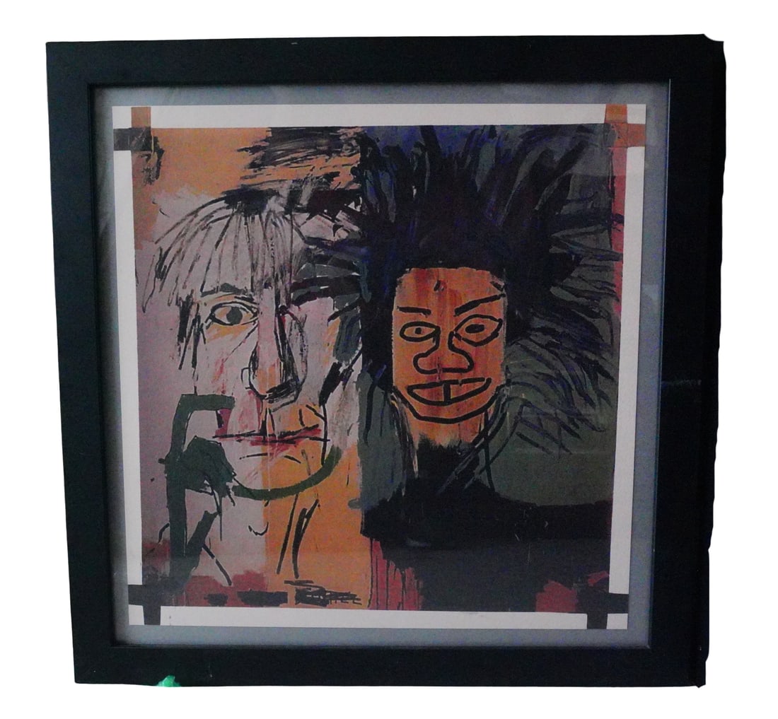 Portrait of Two Figures, Mixed Media Print (1 of 2)