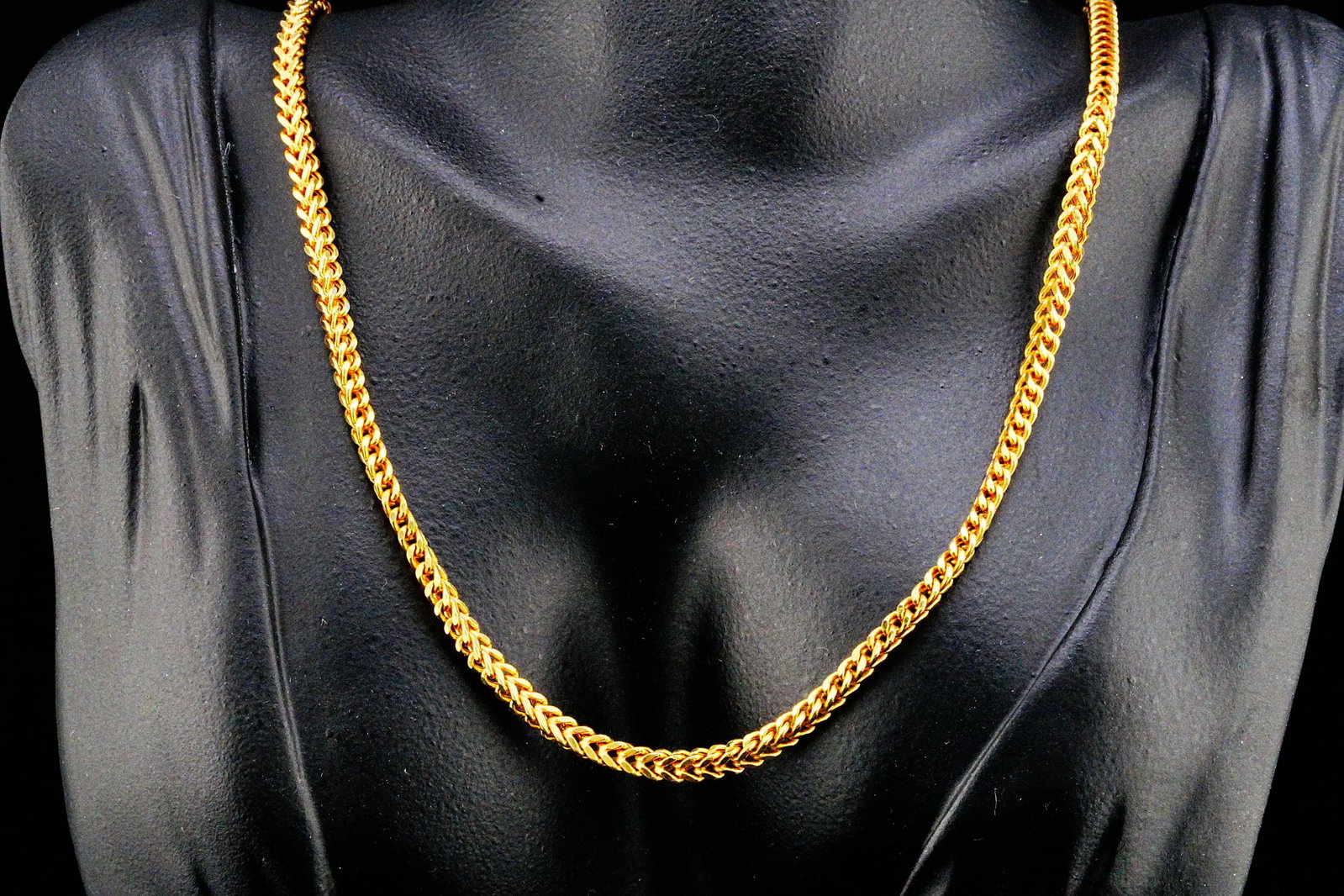 18K Yellow Gold 3.6mm Wide 21" Franco Chain: 18K Yellow Gold 3.6mm Wide 21" Franco Chain - A timeless essential executed with exceptional craftsmanship, this substantial 18K yellow gold Franco chain necklace embodies understated luxury and endur