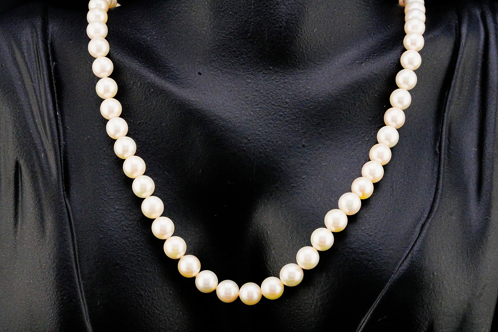6.5mm-7mm AAA+ Akoya Pearl 17" Necklace W/14K Clasp: 6.5mm-7mm AAA+ Akoya Pearl 17" Necklace with 14K Gold Clasp - A timeless emblem of elegance, this classic Akoya pearl necklace embodies refined sophistication and enduring luxury. Gracefully composed 