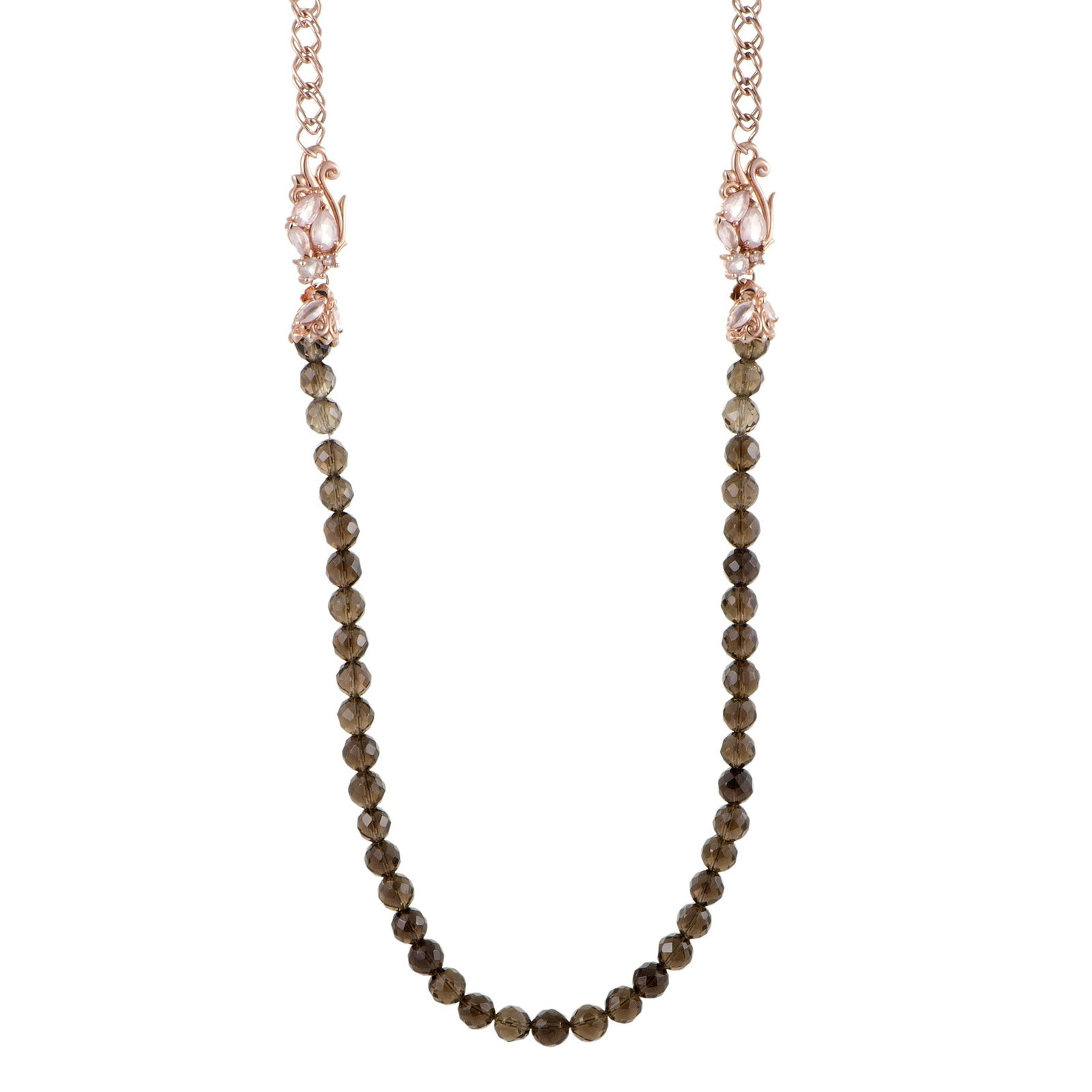 Stephen Webster Rose Gold Plated Silver and Quartz Necklace: Stephen Webster Pop Superstud Rose Gold Plated Sterling Silver and Quartz Necklace - Strikingly feminine with an unmistakably contemporary edge, this Stephen Webster necklace from the Pop Superstud co