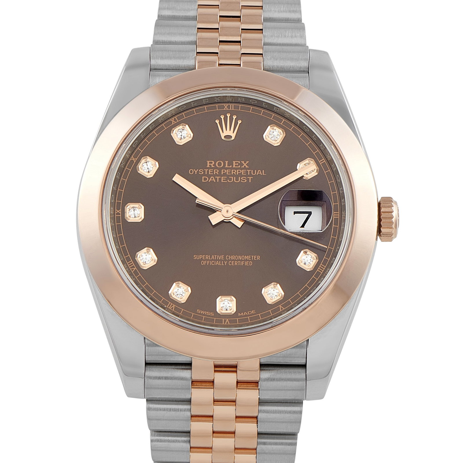 Rolex Datejust 41 Chocolate Dial Two-Tone Jubilee Watch: Rolex Datejust 41 Chocolate Dial Two-Tone Jubilee Watch Ref. 126301 W/Box and Papers - A distinguished modern expression of one of Rolex's most enduring icons, the Datejust 41 reference 126301 seamles
