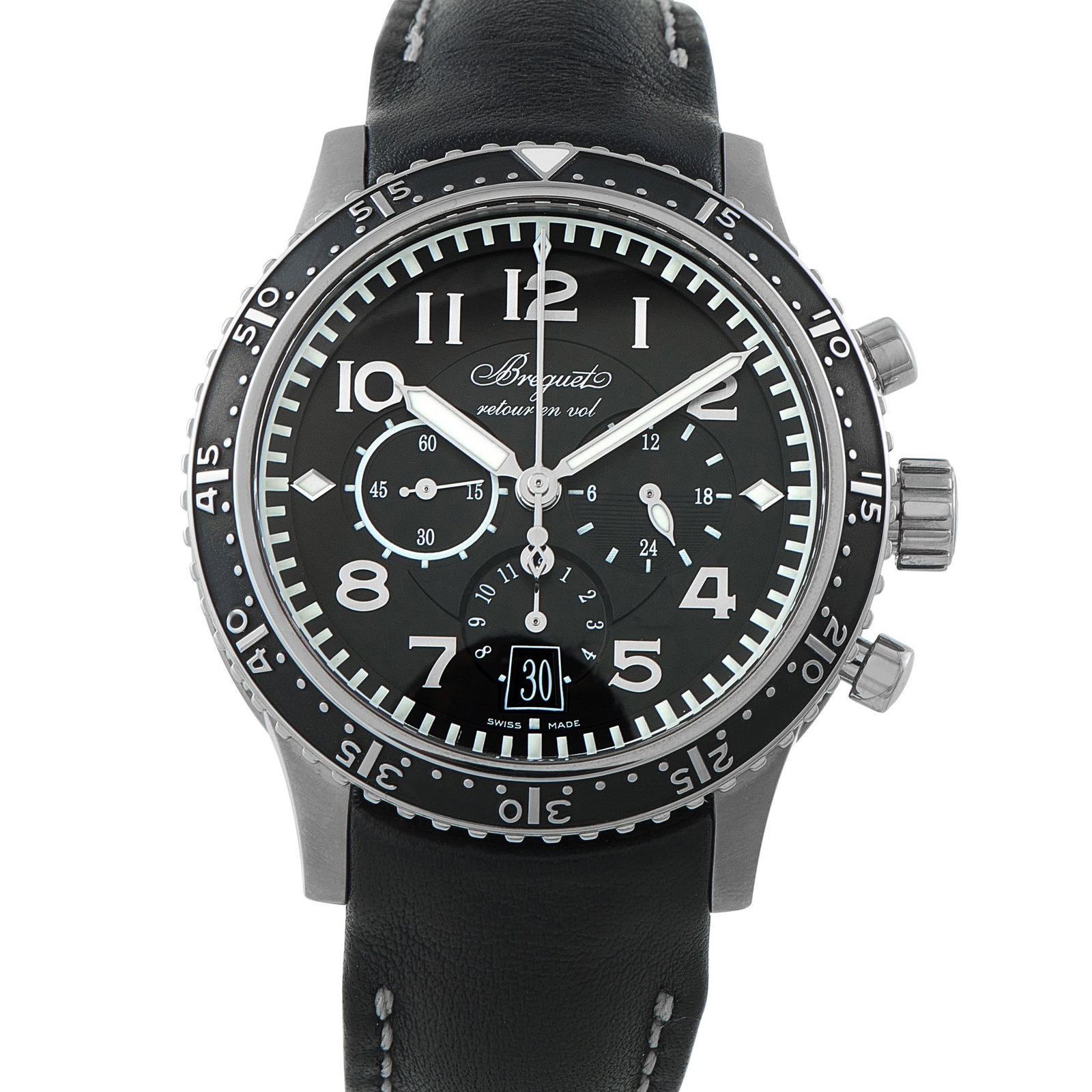 Breguet Type XXI Flyback Chronograph 42mm Titanium Watch: Breguet Type XXI Flyback Chronograph 42mm Titanium Watch Ref. 3810TI/H2/3ZU W/Box and Papers - Inspired by the precision timepieces developed for military aviation, this exceptional Breguet Type XXI F