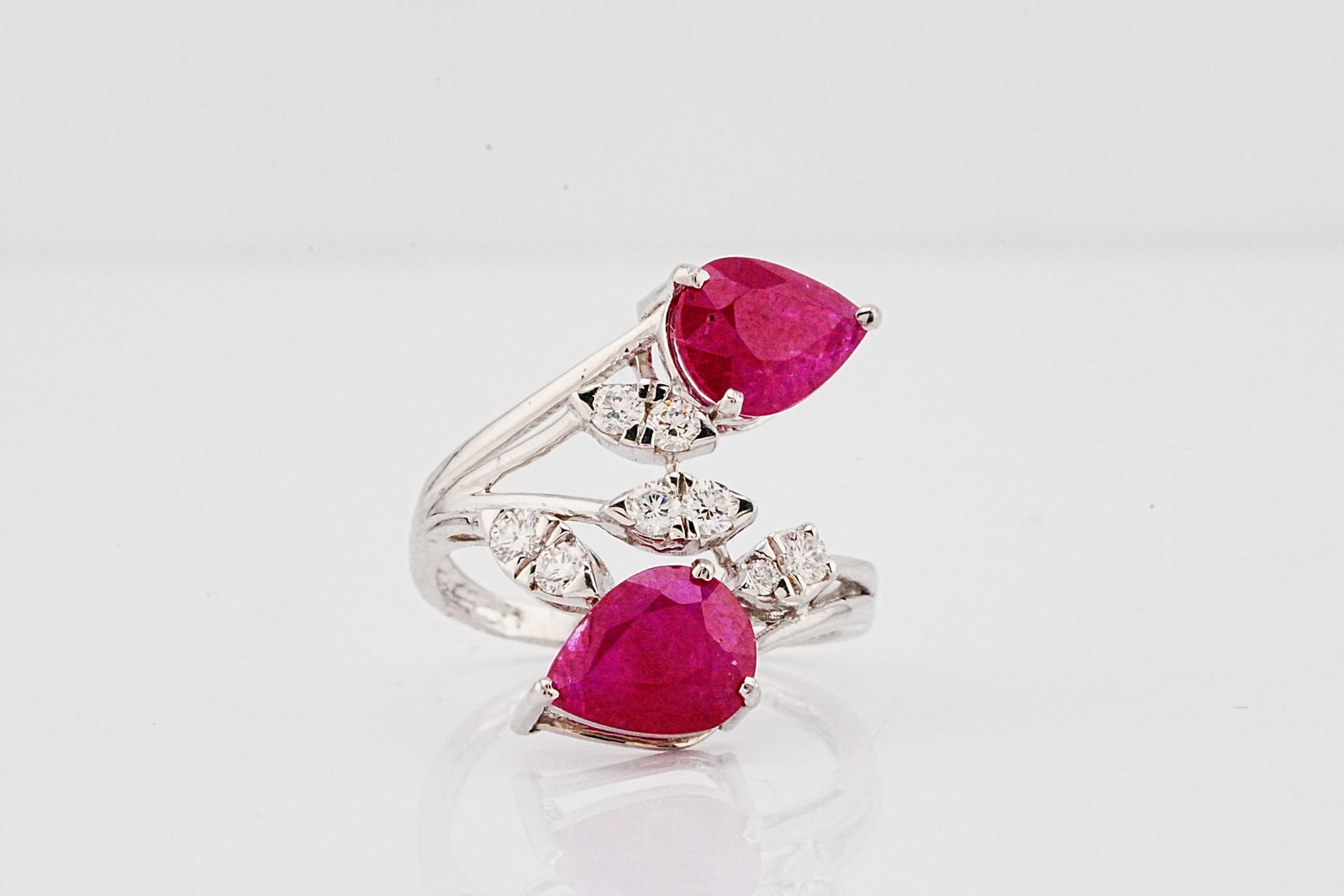 3.50ctw Ruby, 0.35ctw Diamond and 18K White Gold Ring (1 of 6)
