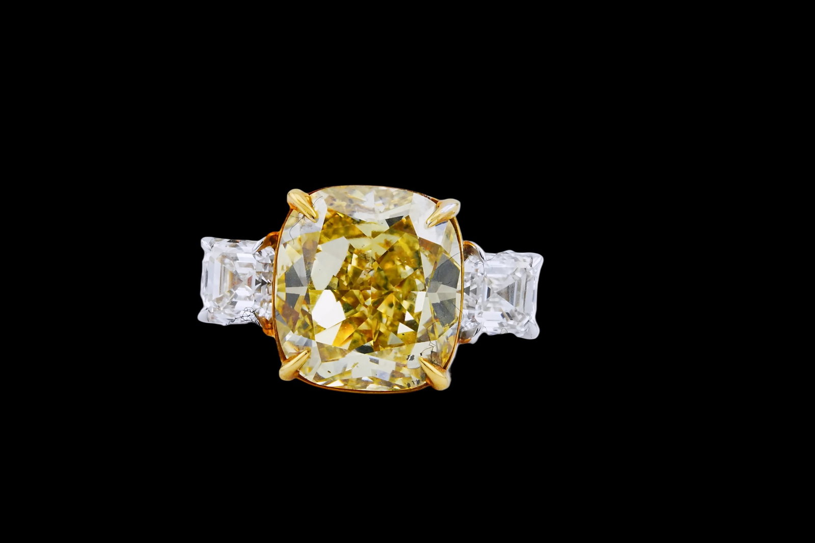 5.03ct GIA SI2 FY Diamond, 1.00ctw Diamond 18K Ring (1 of 6)