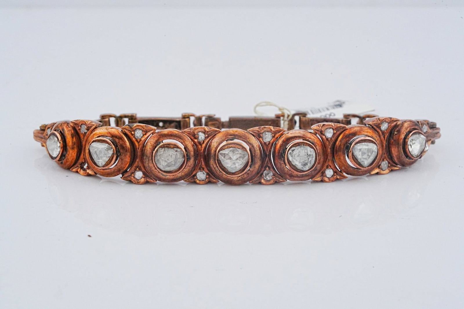 4.50ctw Rose Cut Diamond and Sterling/Rose Gold Bracelet (1 of 7)