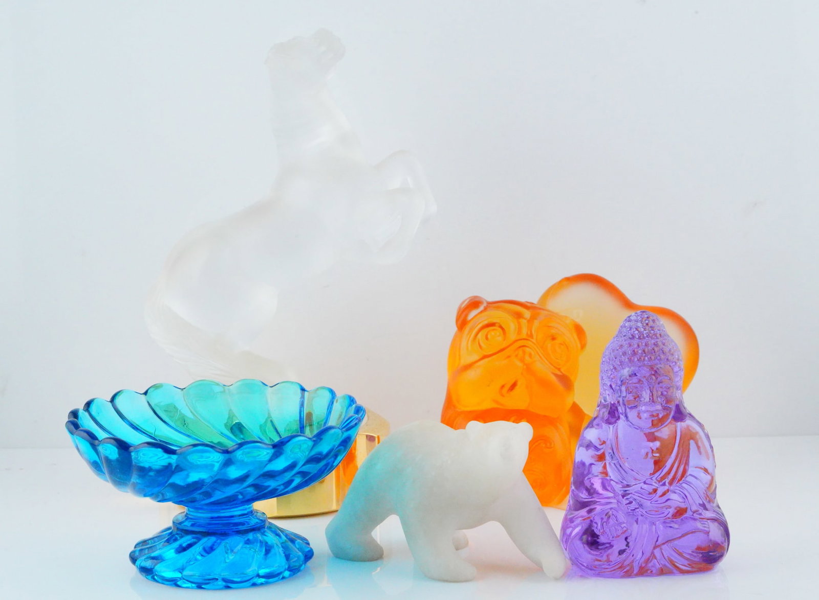 Collection of Art Glass and Stone Figurines (1 of 14)