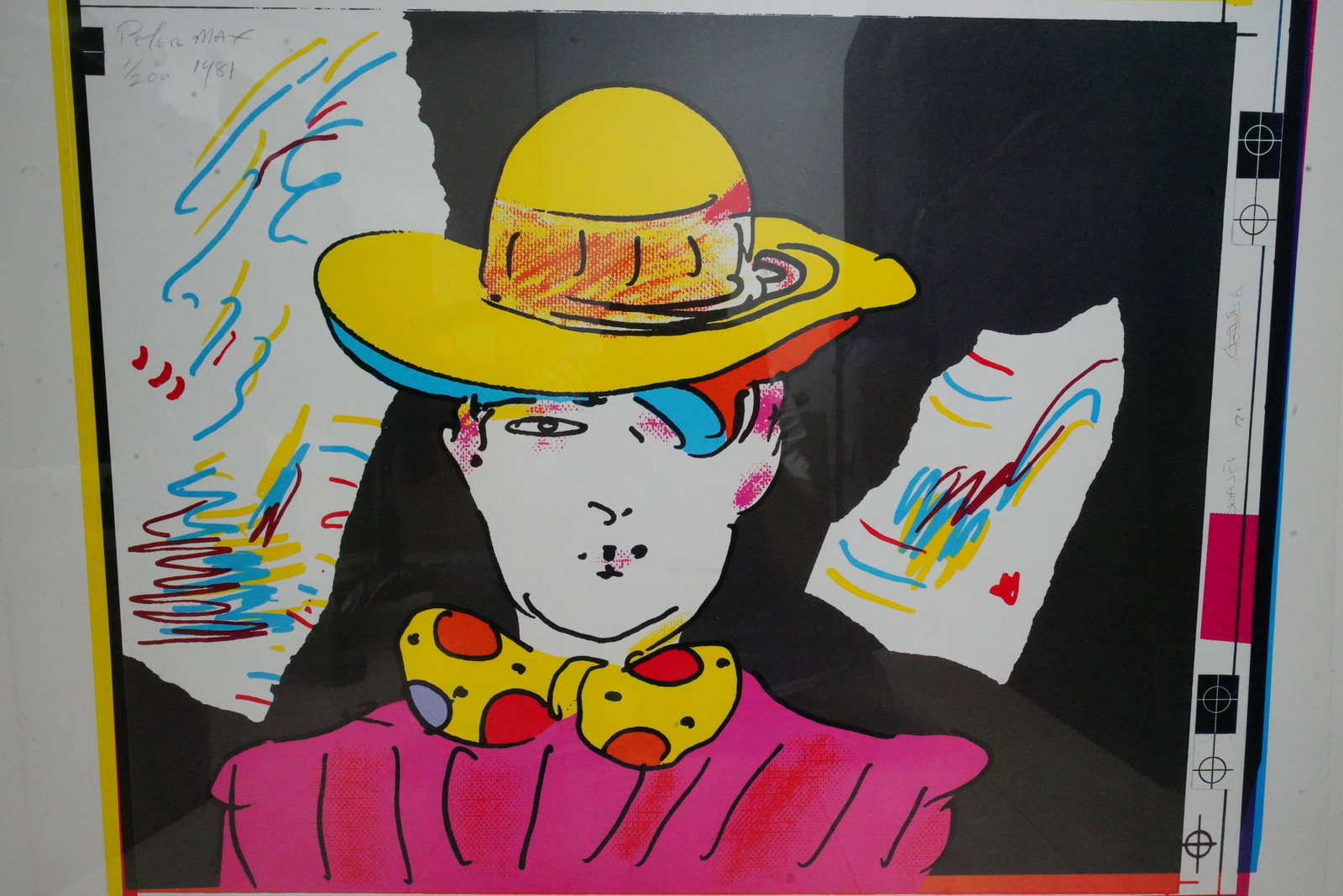 Arte Johnson's Personally Signed Peter Max Print - 4