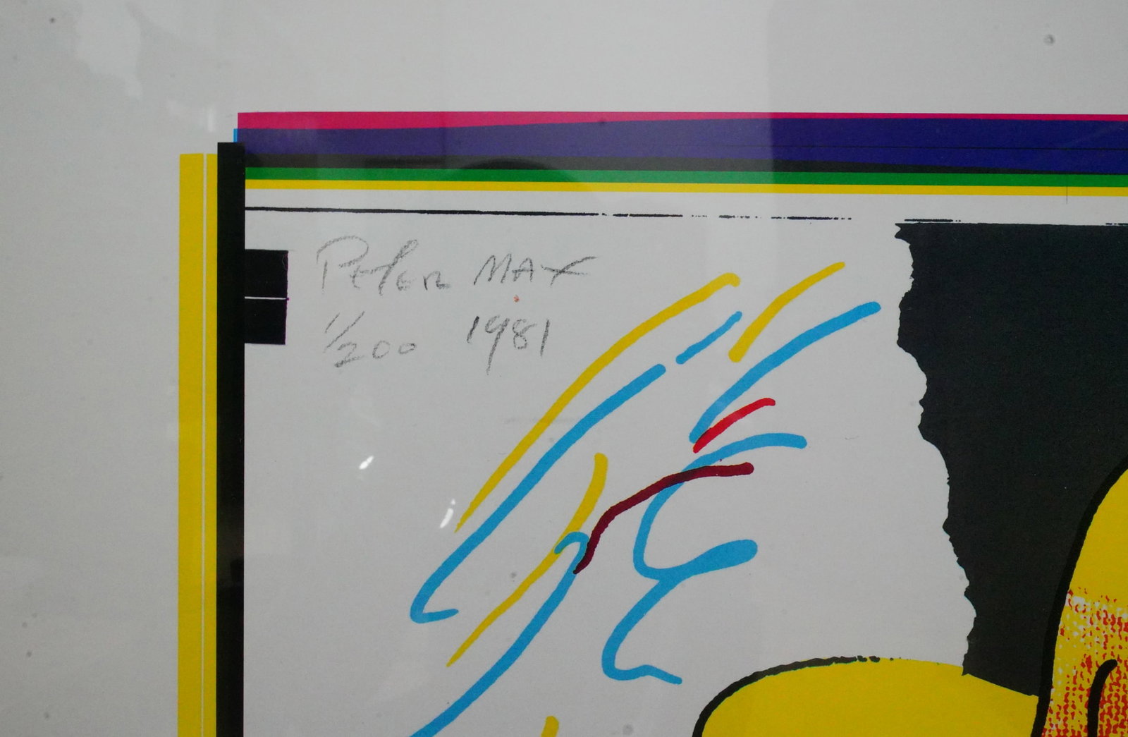 Arte Johnson's Personally Signed Peter Max Print - 5