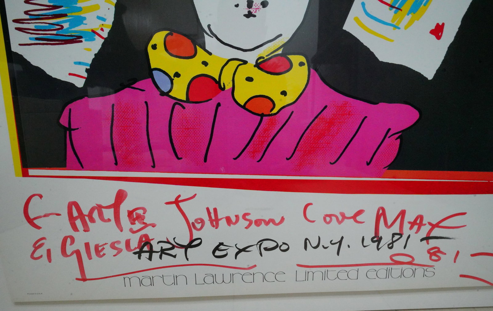 Arte Johnson's Personally Signed Peter Max Print - 6
