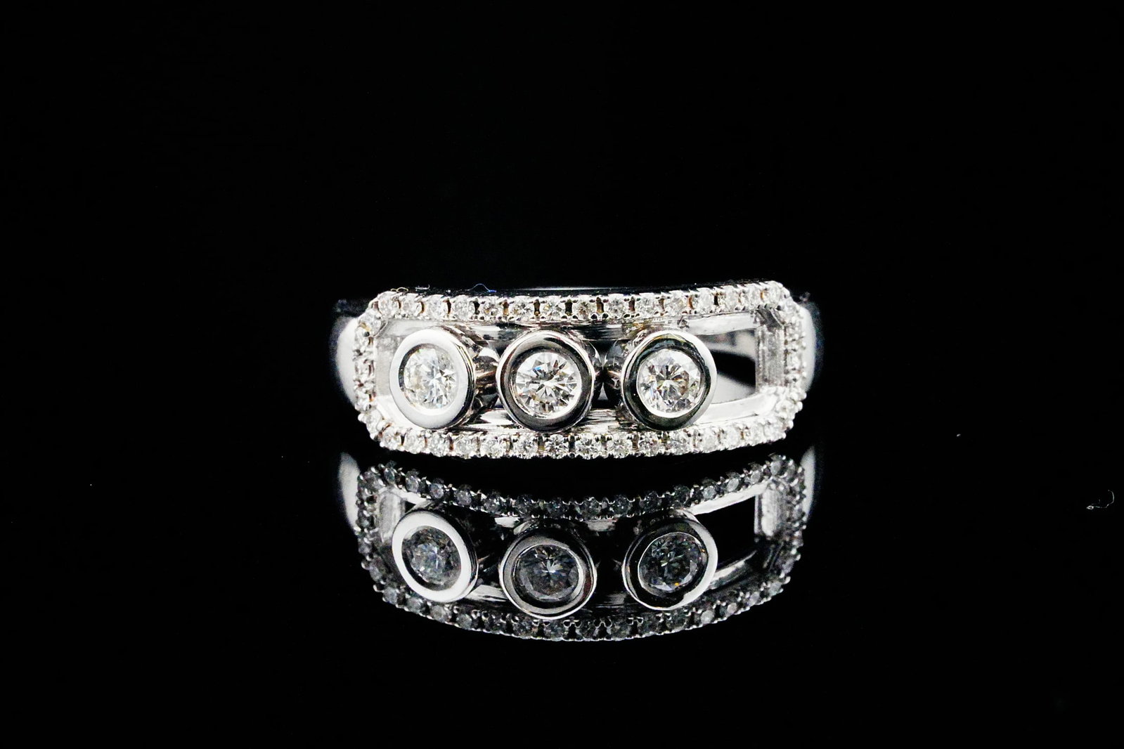 18K White Gold and 0.40ctw Sliding Diamond Band (1 of 6)