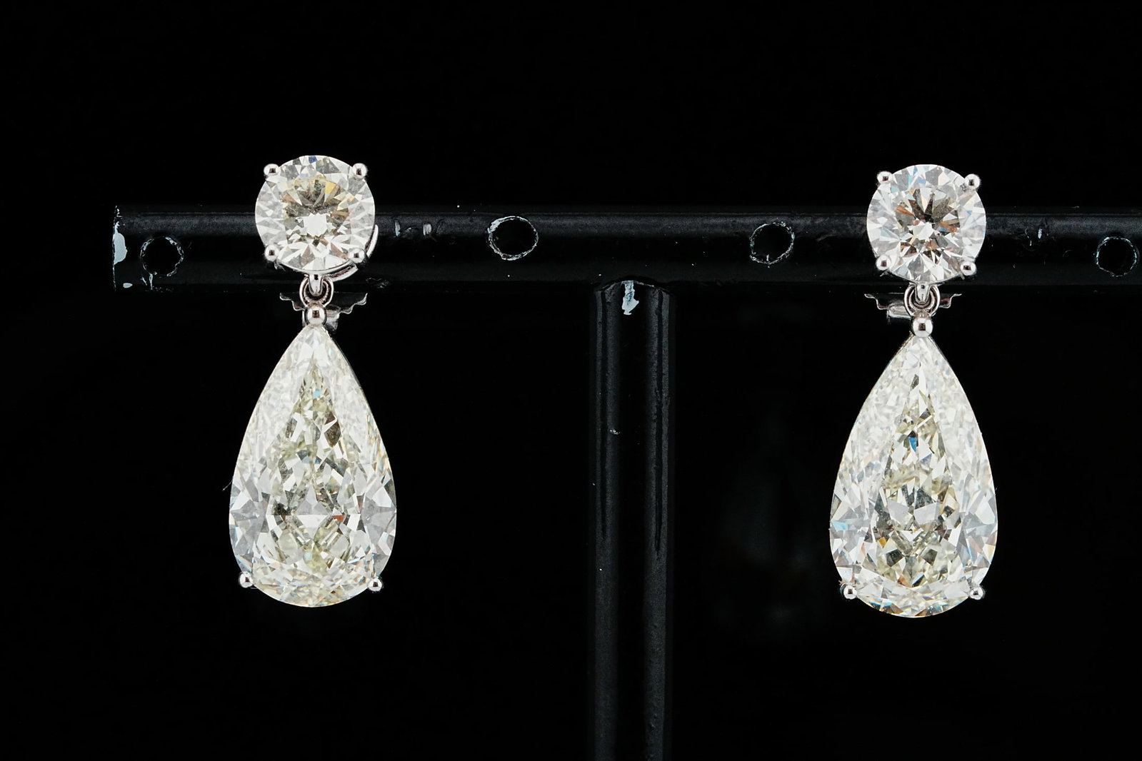 12.49ctw GIA VS1/M Diamond and 18K Day-Night Earrings (1 of 7)