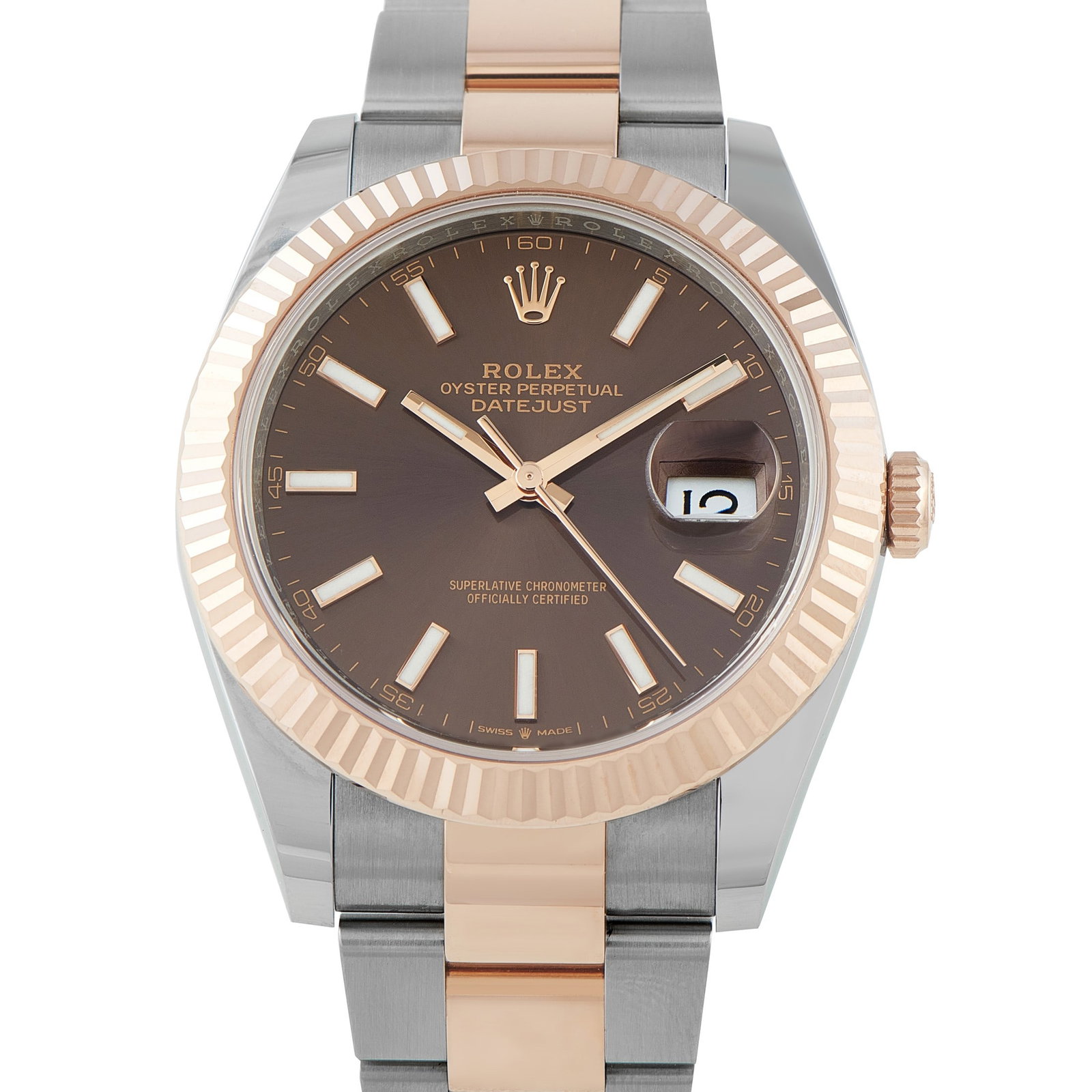 Rolex Datejust 41mm Two-Tone Watch Ref. 126331: Rolex Datejust 41mm Everose Gold and Oystersteel Watch Ref. 126331 W/Box and Papers - A refined expression of one of Rolex's most enduring collections, this Datejust Ref. 126331 pairs the warmth of Ev