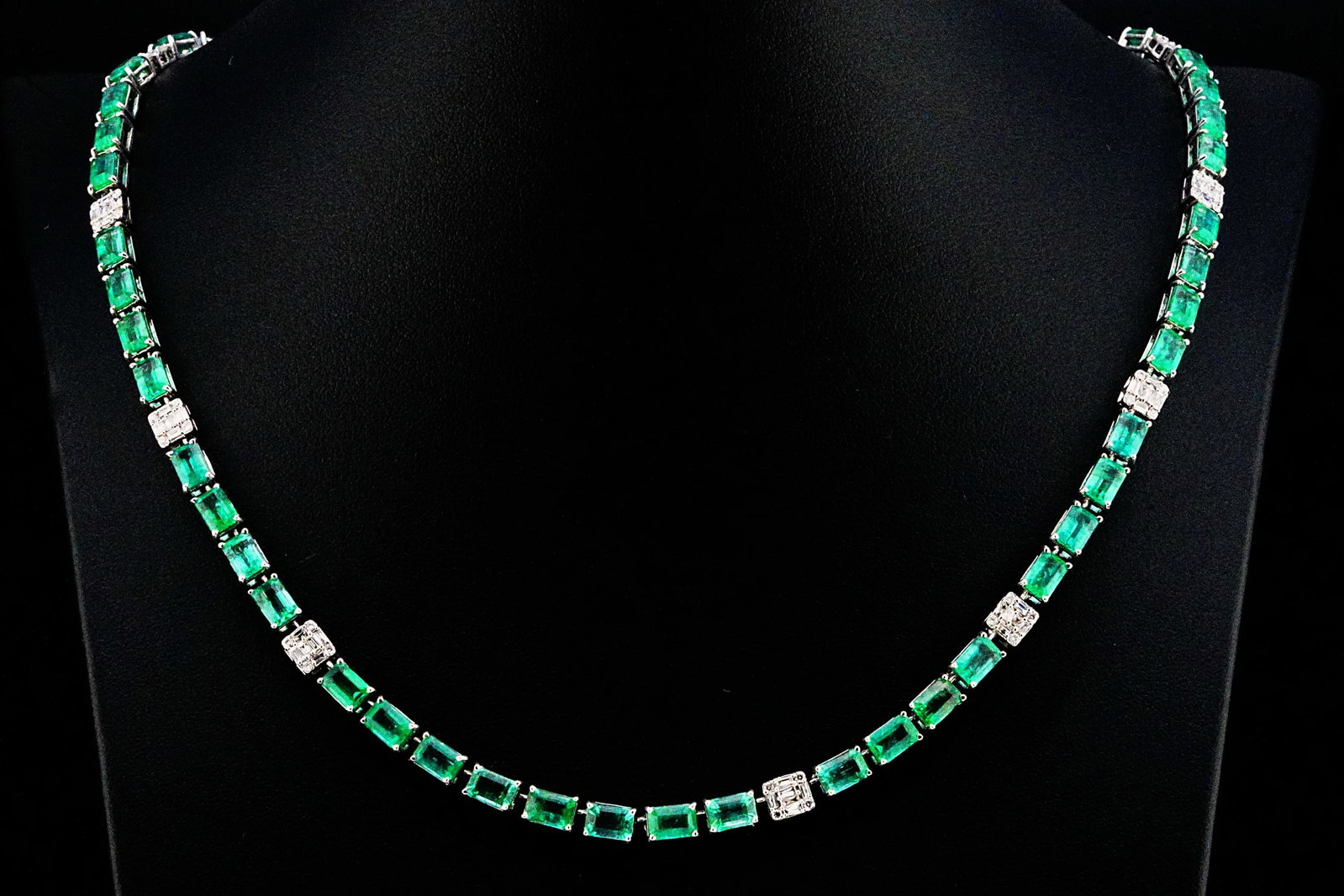 29.60ctw Emerald, 2.00ctw Diamond and 18K 20" Necklace (1 of 6)