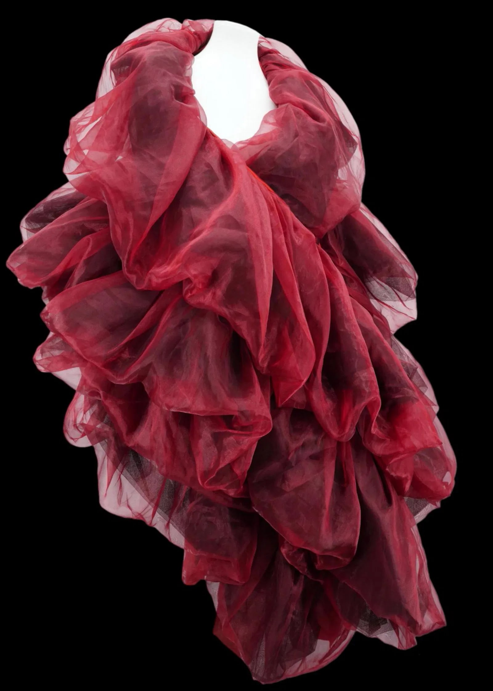 Lady Gaga's Haus Labs Photoshoot Worn Custom Boa: Lady Gaga's Haus Laboratories Photoshoot Worn Custom Made Purple "Guts Ruffle Boa Bag" by Bcalla W/LOA - This purple Guts Ruffle Boa Bag was custom made for Lady Gaga by fashion house Bcalla. This