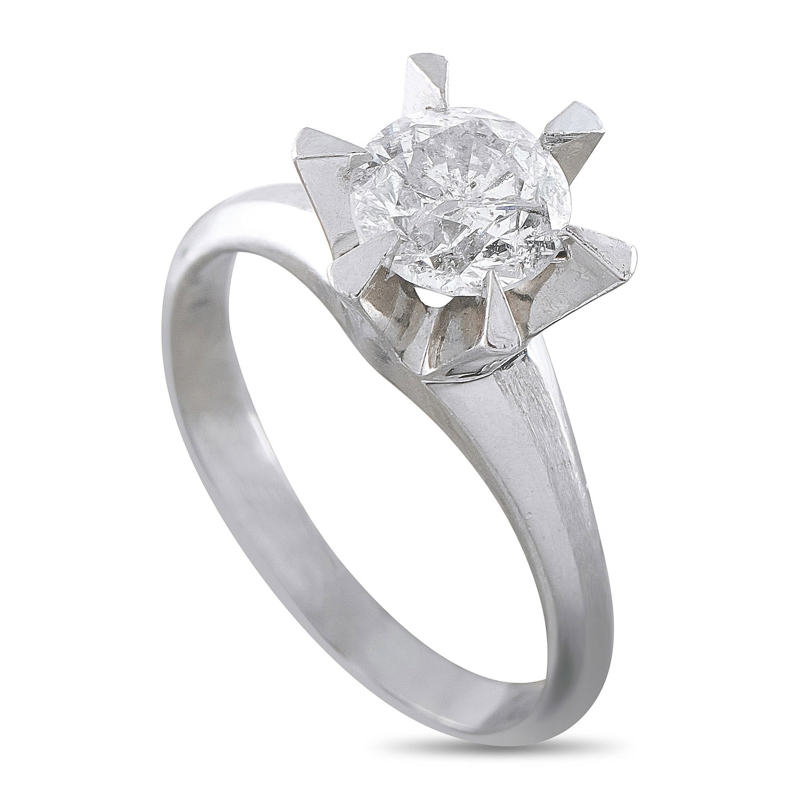 Platinum and 0.94ct Diamond Solitaire Ring (1 of 4)