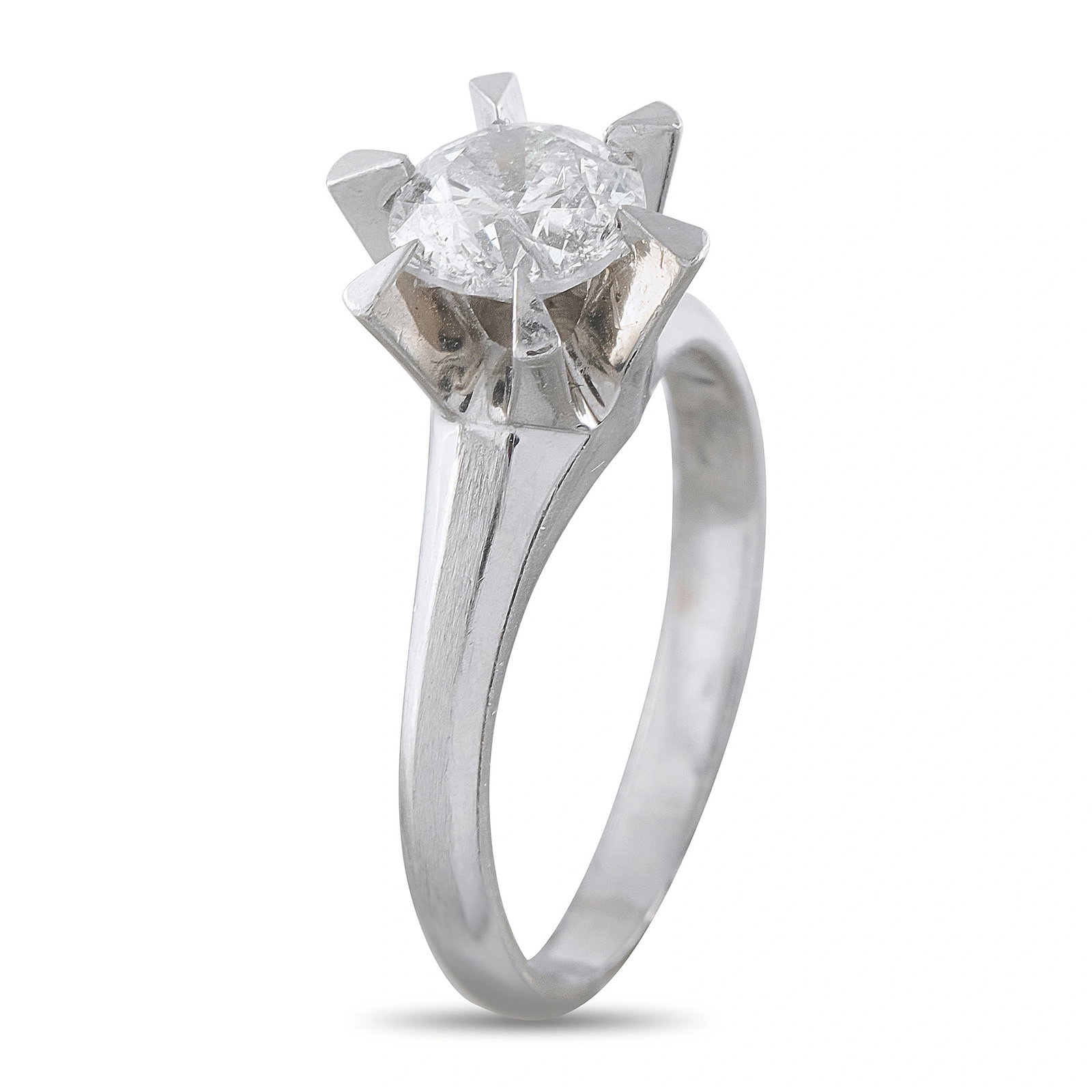 Platinum and 0.94ct Diamond Solitaire Ring - 3