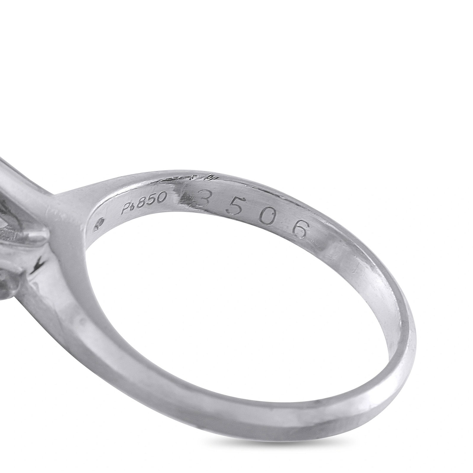 Platinum and 0.94ct Diamond Solitaire Ring - 4