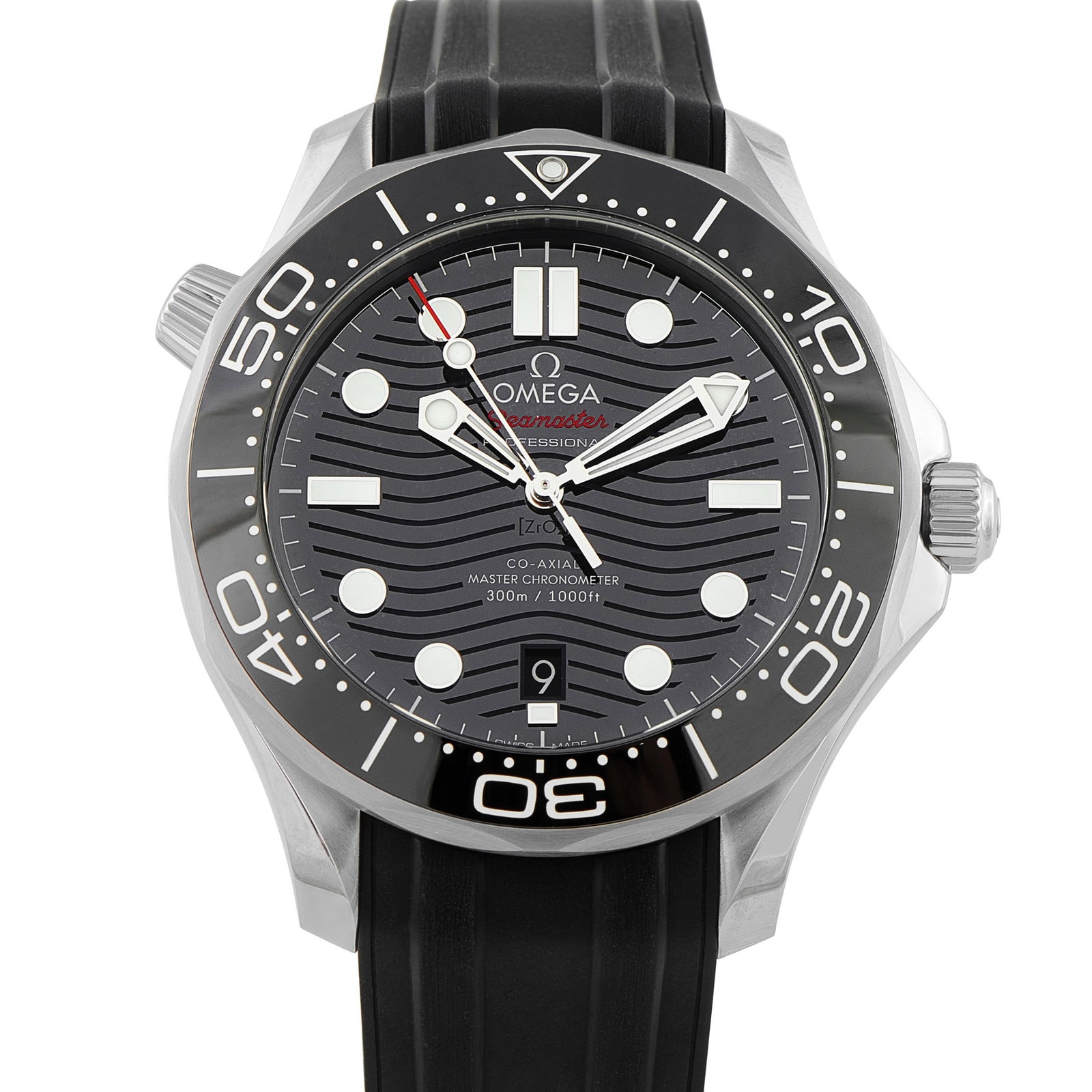 Omega Seamaster Diver 300M 42mm Black Dial Steel Watch: Omega Seamaster Diver 300M 42mm Black Ceramic Dial Steel Watch W/Box and Papers Ref. 210.32.42.20.01.001 - Combining modern materials with the unmistakable character of a professional dive watch, this