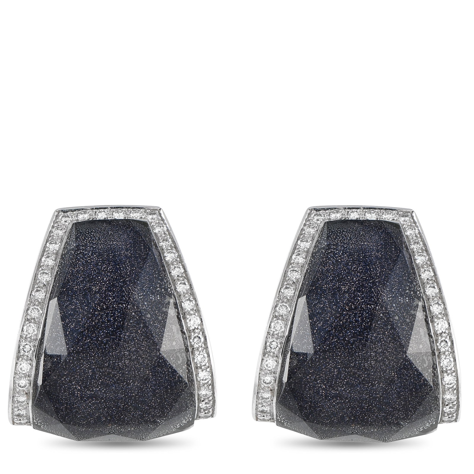 Stephen Webster 1.00ctw Diamond and 18K Earrings: Stephen Webster 1.00ctw Diamond and 18K White Gold Crystal Haze Earrings - A striking showcase of Stephen Webster's signature artistry, these 18K White Gold clip-on earrings exemplify the designer's r