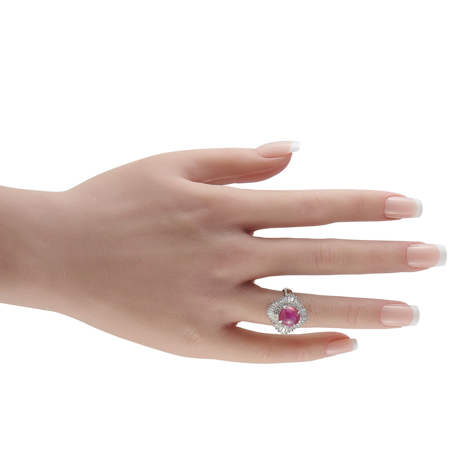 4.10ct Ruby, 1.40ctw Diamond and Platinum Ring - 2