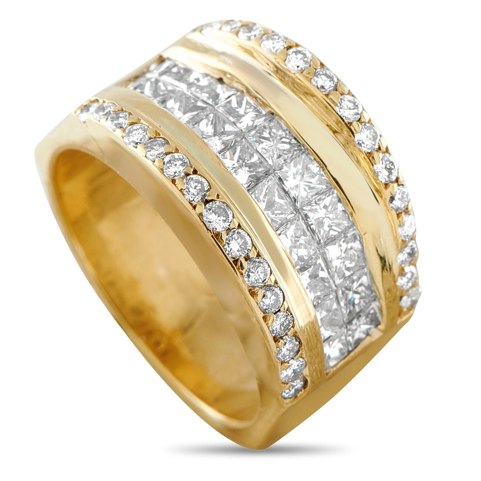 2.10ctw Diamond and 18K Yellow Gold Ring (1 of 4)