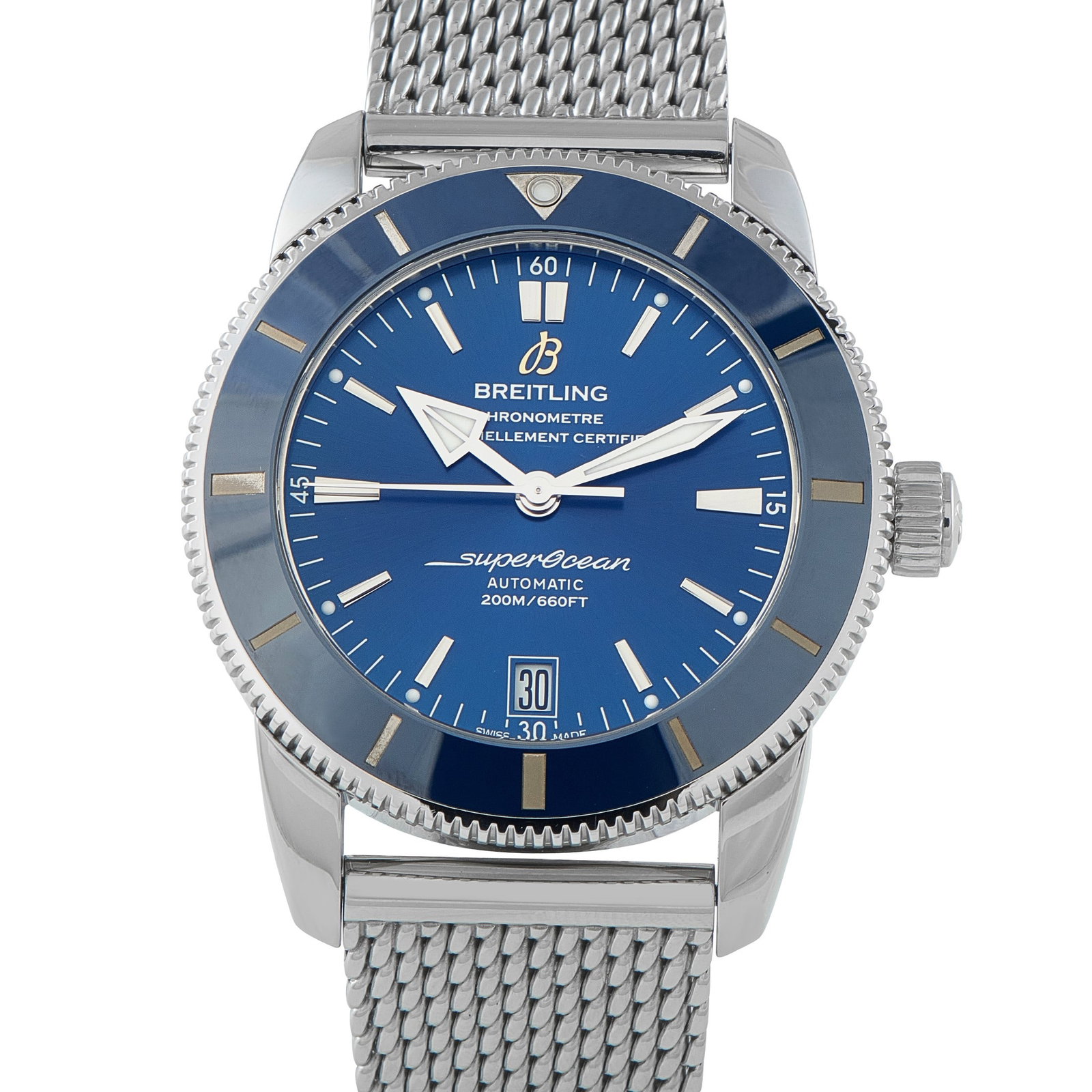 Breitling Superocean Heritage B20 Automatic 42mm Watch: Breitling Superocean Heritage B20 Automatic 42mm Stainless Steel Watch W/Box Ref. AB2010161C1A1 - Drawing inspiration from Breitling's pioneering dive-watch heritage, the Superocean Heritage B20 Autom