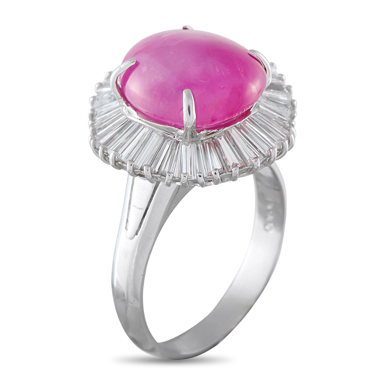 10.00ct Ruby, 1.70ctw Diamond and Platinum Ring - 3