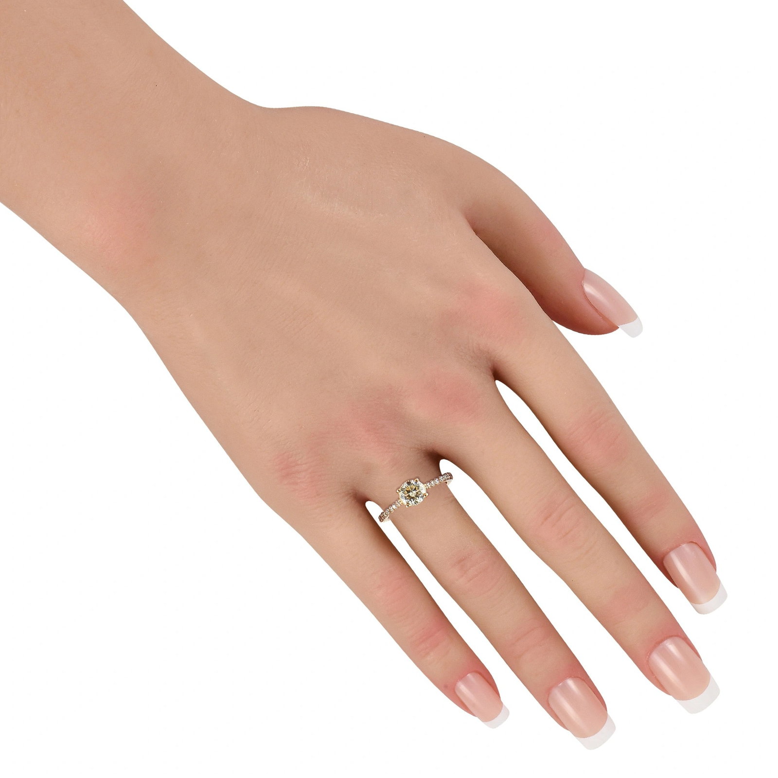 1.10ctw Diamond and 14K Yellow Gold Ring - 2
