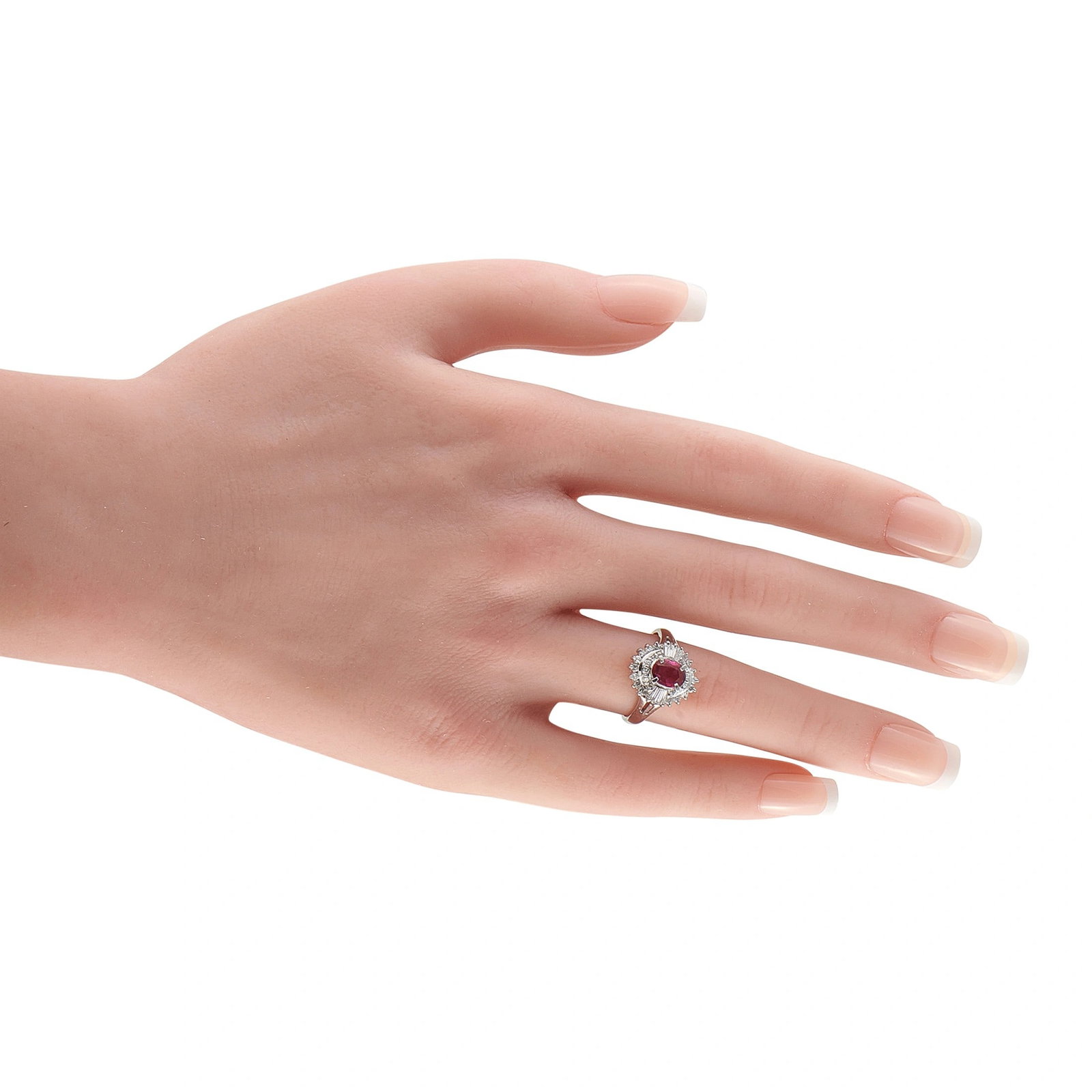 Platinum, 0.60ct Ruby and 0.50ctw Diamond Ring - 2