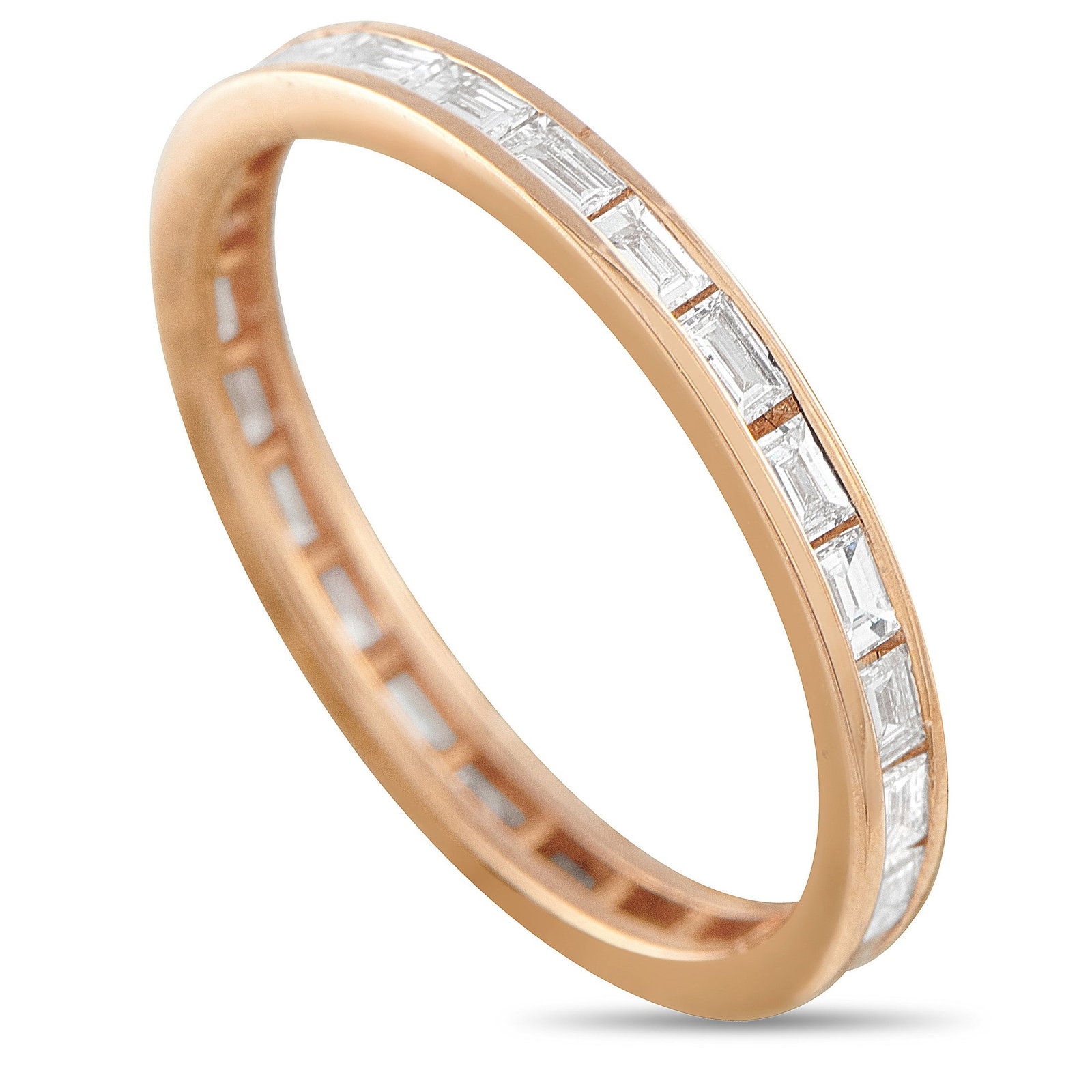 18K Rose Gold and 0.50ctw Diamond Eternity Ring: 18K Rose Gold and 0.50ctw Diamond Eternity Ring - Delicate, elegant, and endlessly versatile, this eternity band offers timeless appeal with a refined minimalist aesthetic. Expertly crafted in luminou
