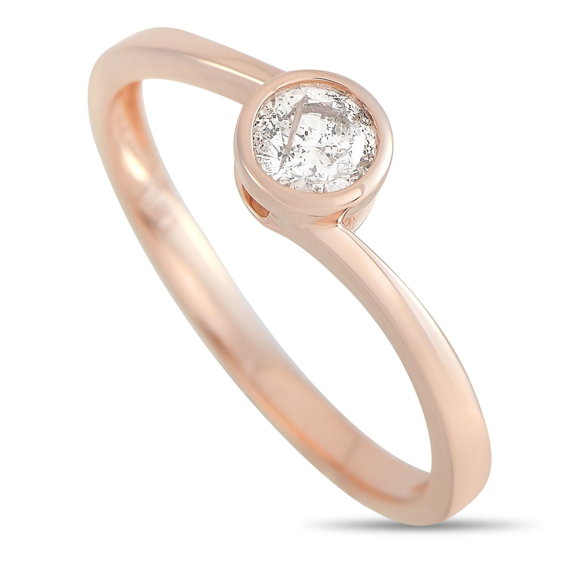 14K Rose Gold and 0.26ct Diamond Ring (1 of 3)