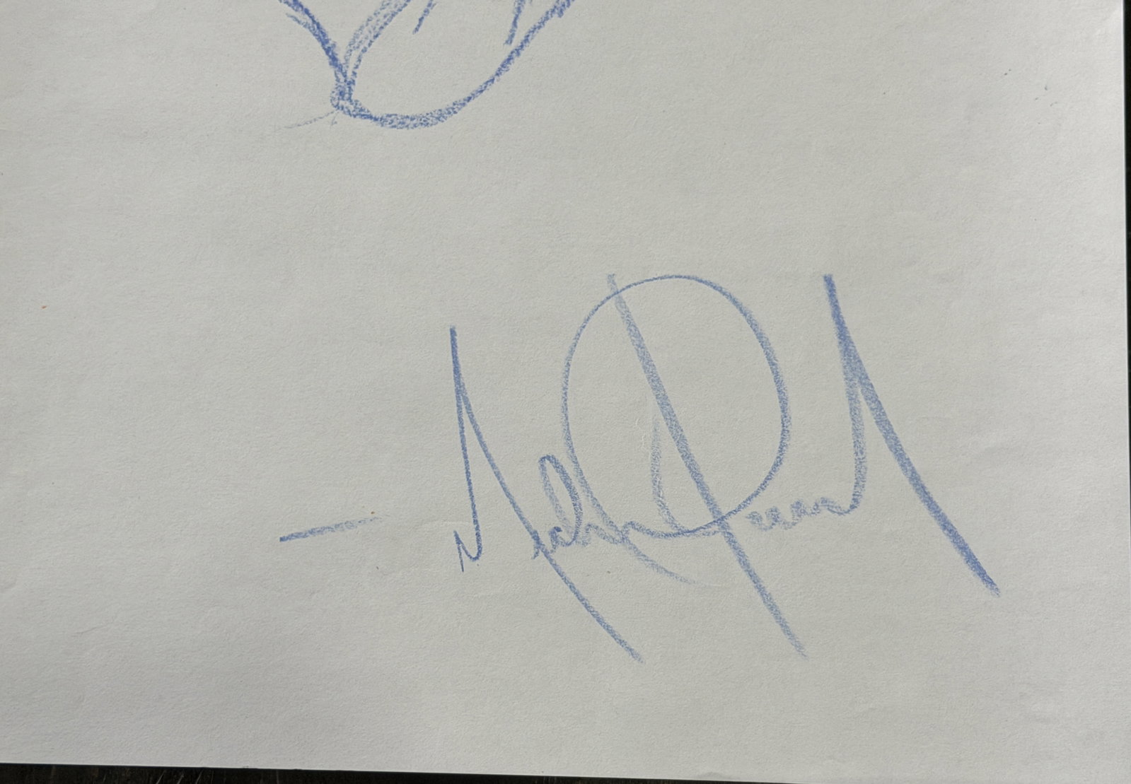 Michael Jackson Signed Snow White Drawing W/COA - 2