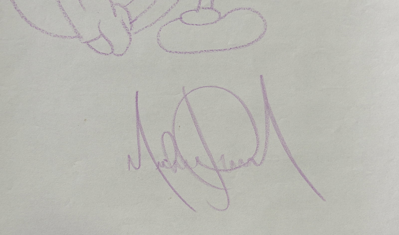 Michael Jackson Signed Mickey Mouse Drawing W/COA - 2