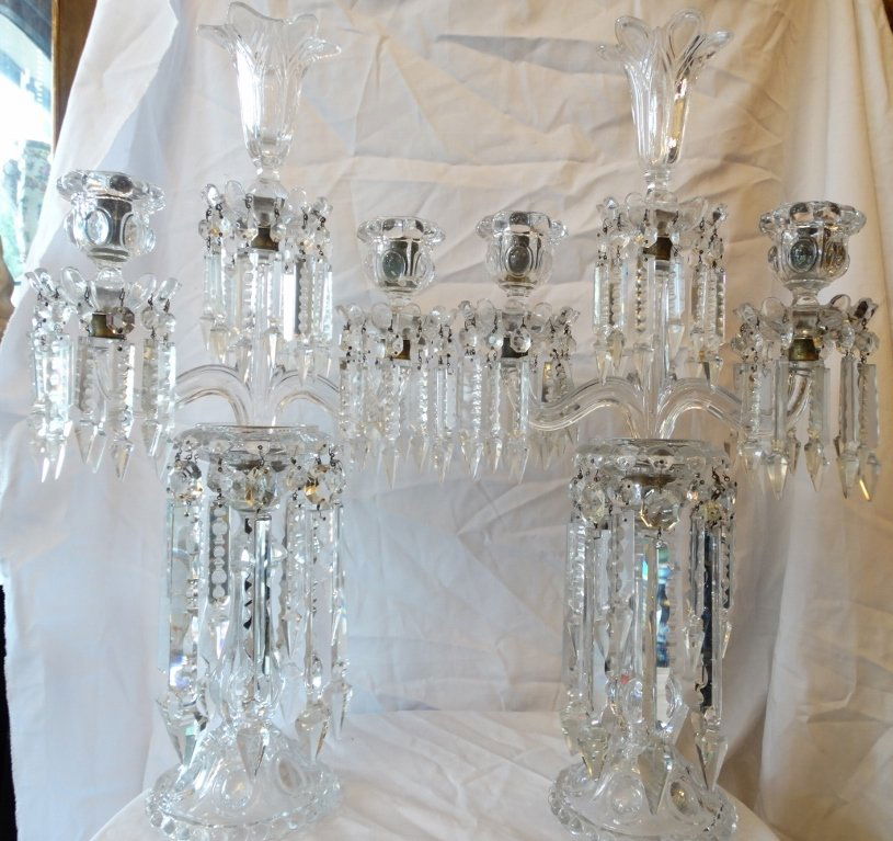 Antique 24 Inch "Baccarat" Medallion Two-Light (1 of 8)