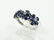 1.50CTW Genuine Blue Sapphire & Solid 18K White Gold