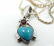 Designer Sajen Solid Sterling Silver & Turquoise Heart - 2