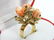 14K/Red Coral Floral Ring W/Blue Sapphire Accents - 4