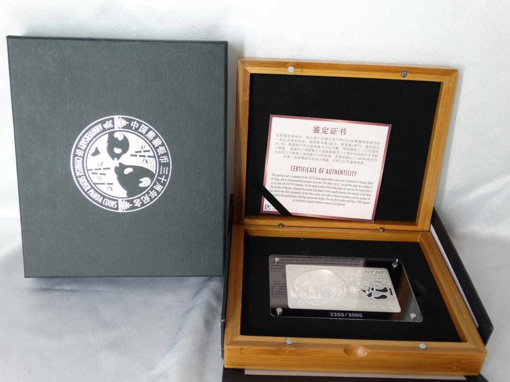 30th Anniversary Silver Panda Set W/Orig. Box/COA (1 of 5)