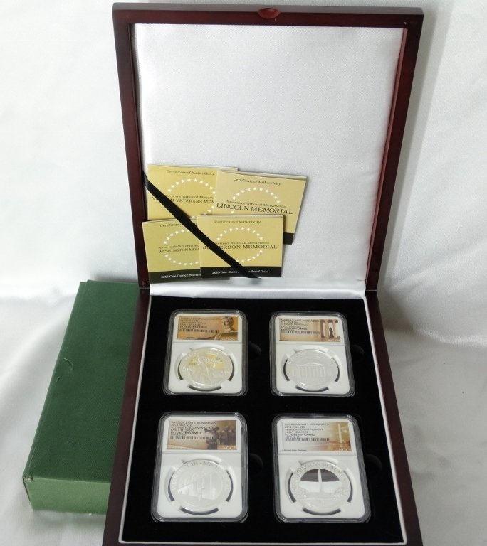 2015 Set of 4 1 Oz. Proof Slvr Coins PF70 UC NGC (1 of 6)