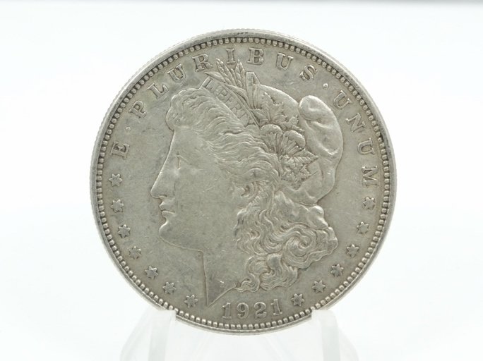 1921-P Morgan Silver Dollar (90% Silver) AU Coin (1 of 2)
