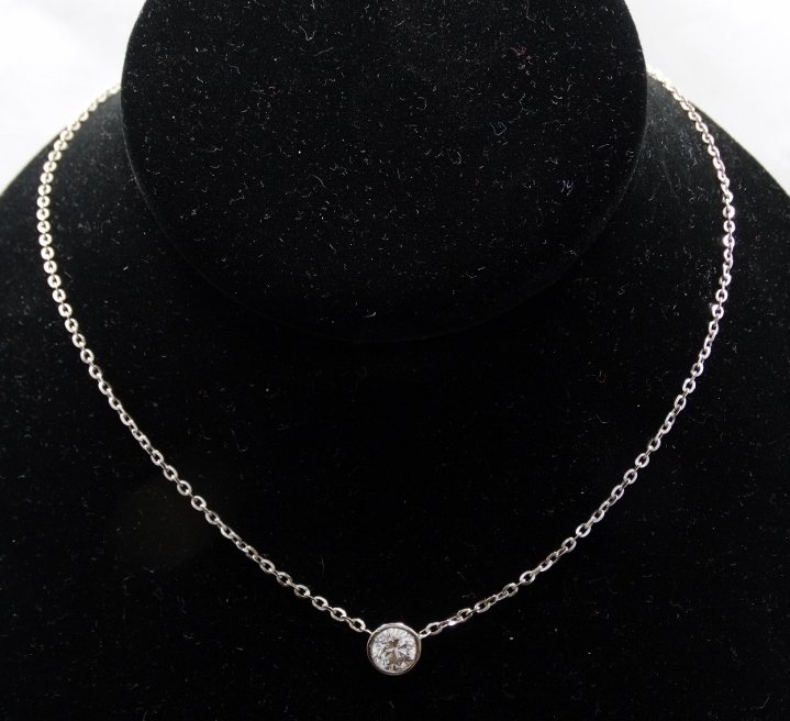 1.25ct VS2-SI1/G-H Diamond & 14K WG Necklace (1 of 6)