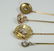 (4) Early 1900's 18K YG & Diamond Stick Pins - 2