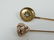 (4) Early 1900's 18K YG & Diamond Stick Pins - 3